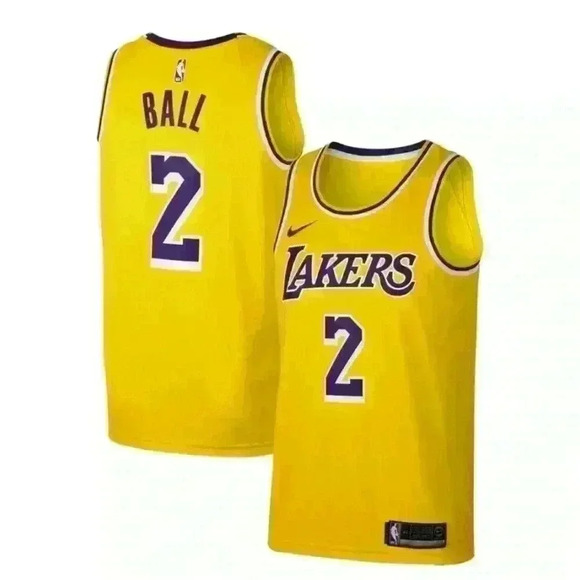 Lonzo Ball Los Angeles Lakers Nike Swingman Jersey – Icon Edition – Gold - Picture 1 of 4